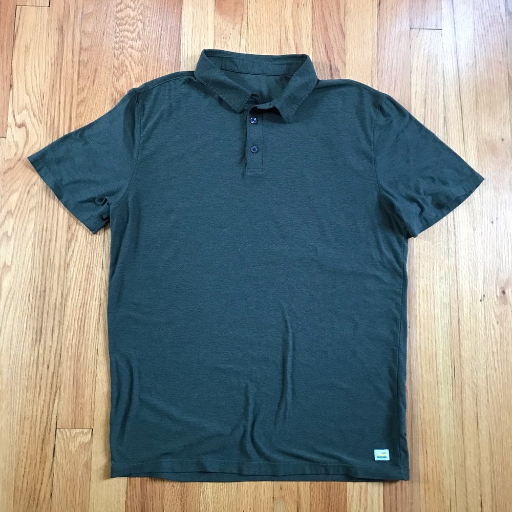 Vuori Strato Men's Dark Olive Polo Medium